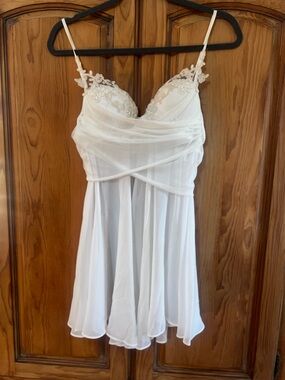 In bloom by Jon quil White Lace Trim Chemise Nightdress - Women Intimates